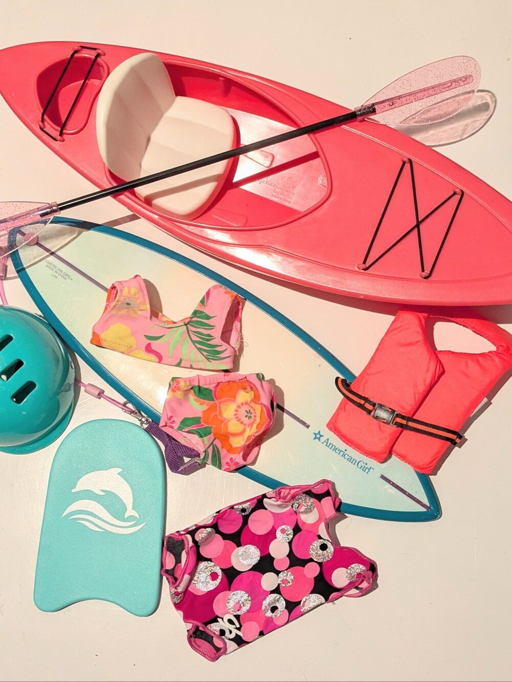 American Girl & Other Brand 8 Piece Water Sports Items